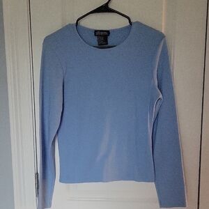 No Boundaries Blue Fitted Long Sleeve Blouse